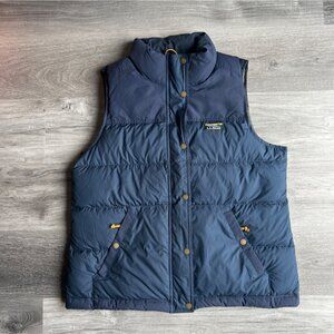L.L. Bean Mountain Classic Down Puffer Vest Womens Size L Navy Insulated Winter